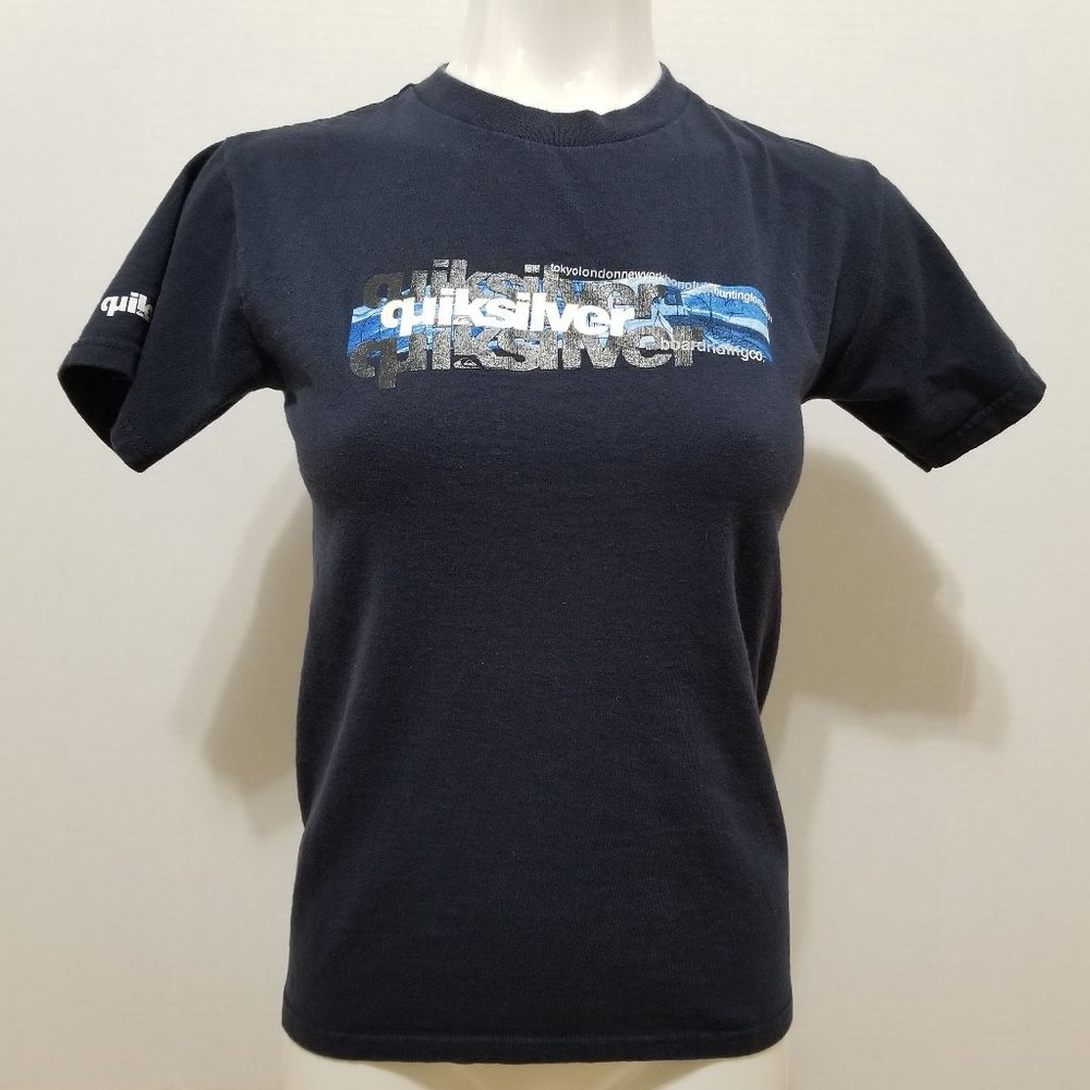 Quiksilver shirt Boys Small Tokyo London NYC cities logo graphic Y2K VINTAGE